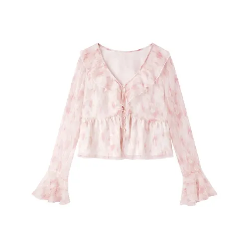 LEDIN Многоцветный принт Женские рубашки