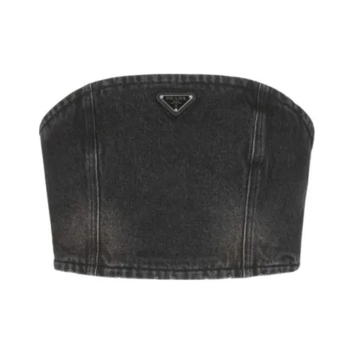 PRADA Без бретелек Топ Женский Черный