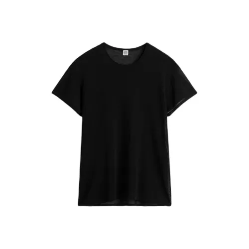 TOTEME SS25 Стандартная T-рубашка Женская Черная