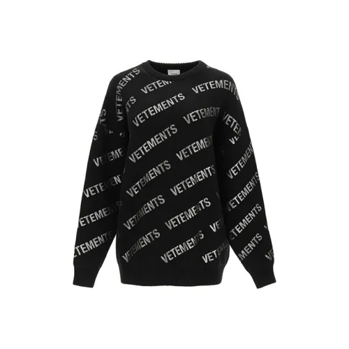 Vetements Черный Женские Кашемировые Свитеры