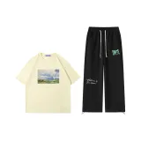 Абрикосовый топ+черные брюки