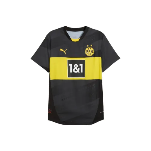 PUMA Гостевой Желтый Черный Мужской Футбольный Джерси