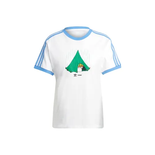 ADIDAS ORIGINALS X MOOMIN Рубашка с оборванным плечевым швом Женская Белая