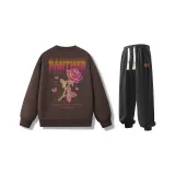 Комплект одежды (Свитшот кофейного цвета + Черные штаны)