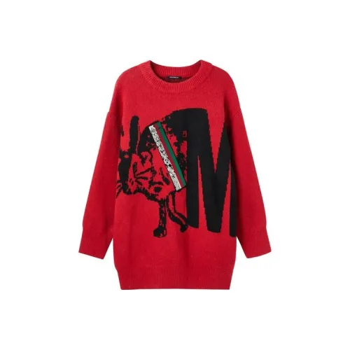 uti x MILI.XU Свитер Женский Настоящий Красный