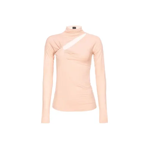 PINKO FW23 Maglia Микс Кашемир с вырезами Свитер Женские Кофе