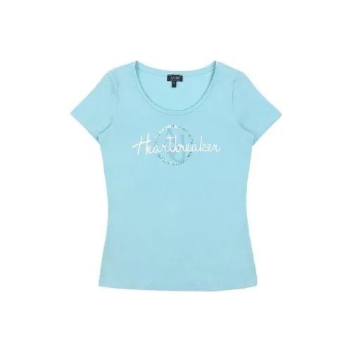 ARMANI JEANS Светло-синие Женские футболки