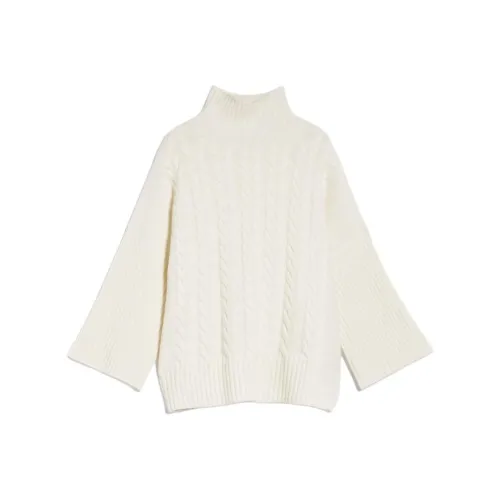 MaxMara Окра Коллекция Loose Кашемир JUMPER Свитер Женская Белая