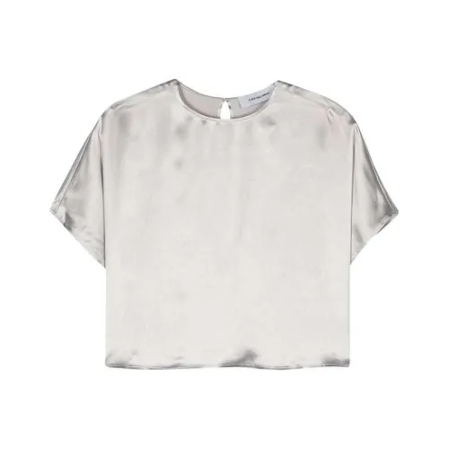 Yves Salomon SS24 T Рубашка Женская Серебряная