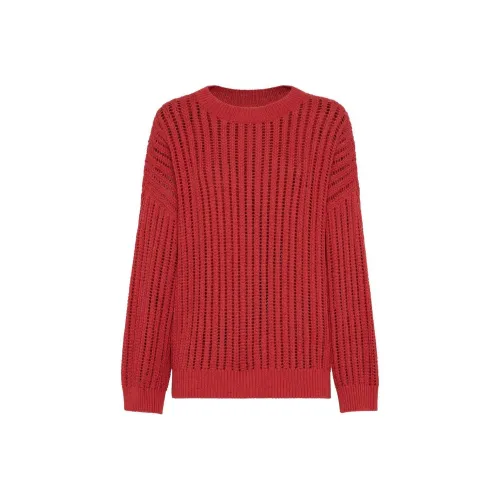 Brunello Cucinelli Женские свитеры красного цвета