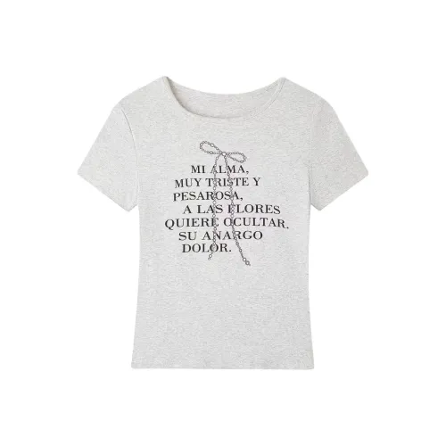 ASW ONLINE T-Shirt Женская Серый Бежевый