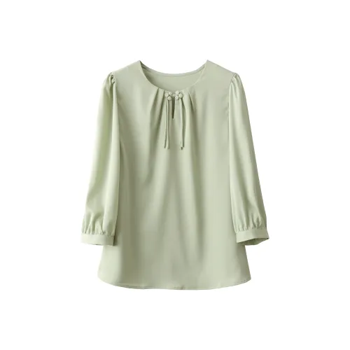 Huagaa Зеленые Женские Рубашки