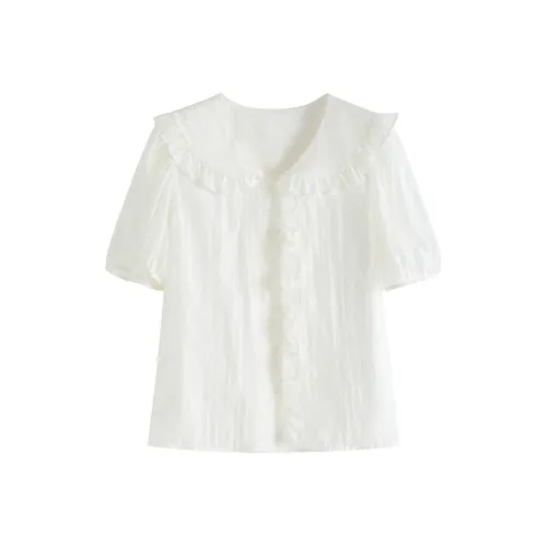 PASSCODIO Рубашка Женская Натуральный Белый