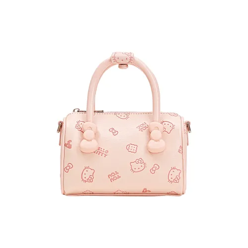 TOUTOU Hello Kitty Collaboration Хелло Китти Синтетическая кожа Сумка Обычный Женский Кремовый Белый Клубничный Розовый