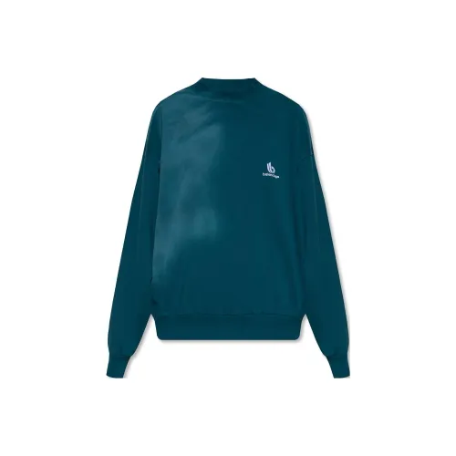 Balenciaga Толстовка Женская Синяя Зеленая