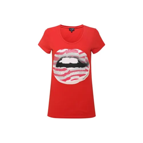 ARMANI JEANS Стандартная T-рубашка Женская Красная