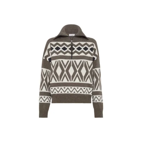 BRUNELLO CUCINELLI Свитер Женские Каштановый