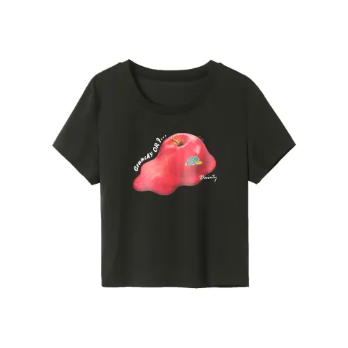 3COLOUR T-Shirt Женская Классический Черный