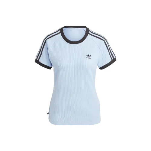 Adidas Originals Рукав реглан T-рубашка Женская Синяя Японская версия