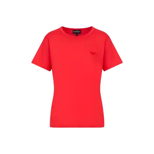 EMPORIO ARMANI Год кролика SS23 Стандартная рубашка T Женская Красная