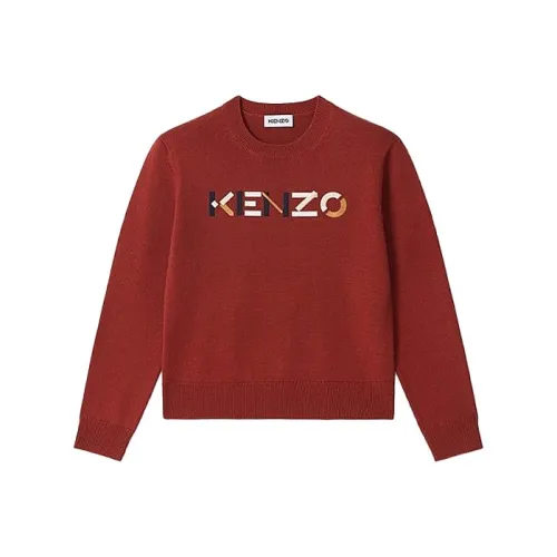 KENZO Letter Logo Красный Женские Трикотаж