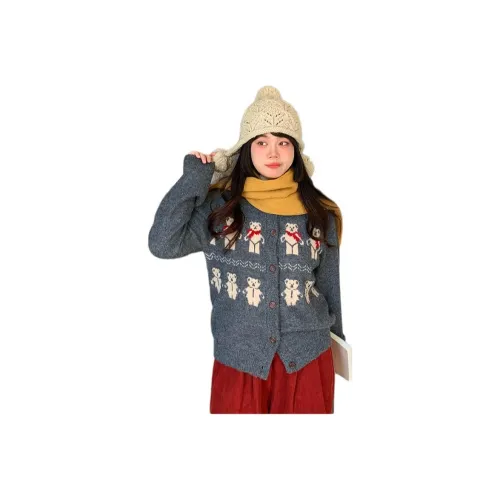 WUPODAMANVZHUANG Свитер Женский Серый