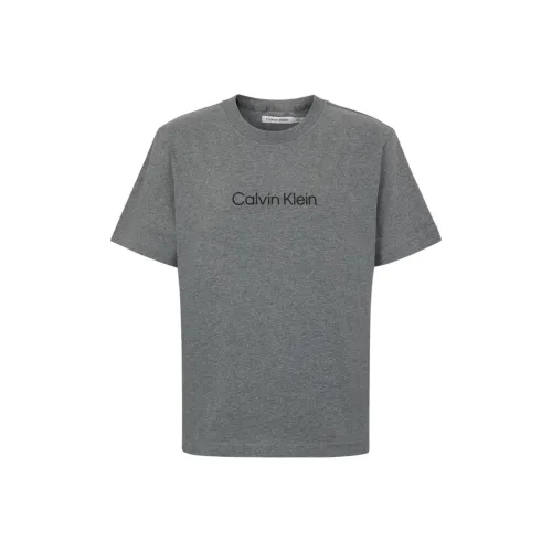 Calvin Klein Т-рубашка с оборванным рукавом женская серая