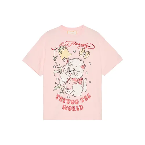 Ed Hardy Розово-вишневый E1PBW401 Женские T Рубашки