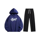 Темно-синий синий комплект одежды (свитшот + штаны)