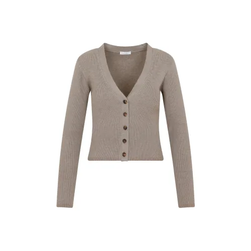 Brunello Cucinelli Умбра Женские кашемировые свитеры