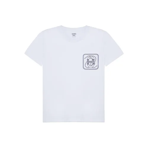 HERMES SS23 Стандартная T-рубашка Женская Белая