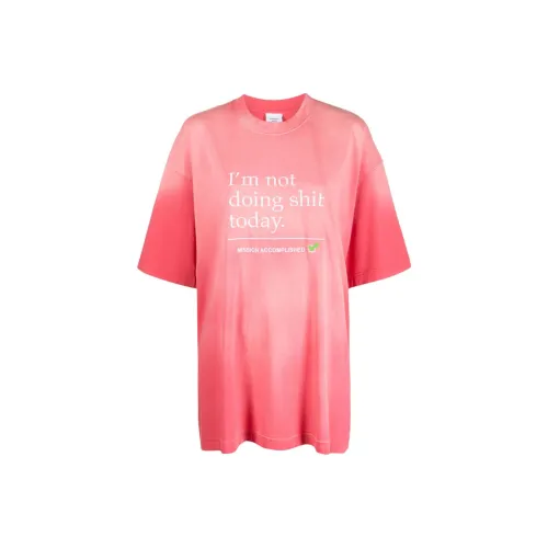 Vetements Розовые Женские Футболки