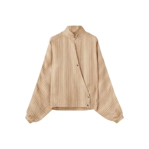 Loro Piana SS24 Рубашка Женская Бежевая