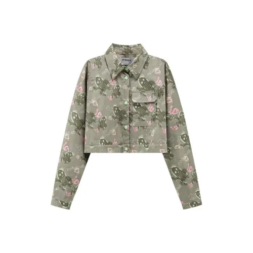 NO ONE ELSE Рубашка Женская Серая Зеленая