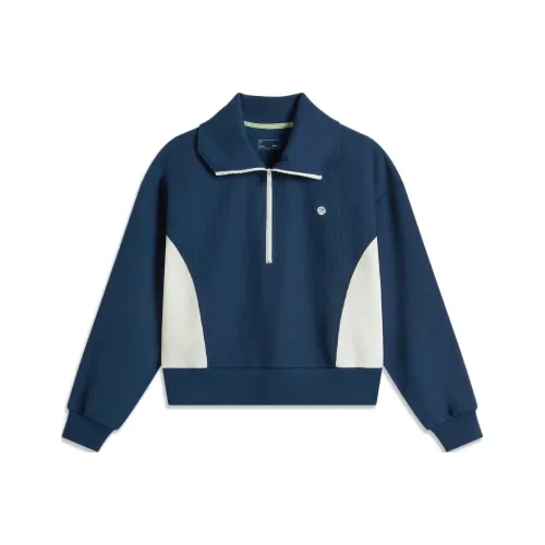 LINING Sports Trend Series Толстовка Женская Темно-синий Сливочный