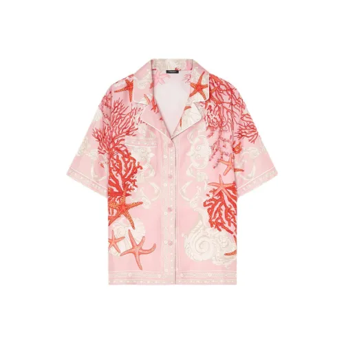 VERSACE LA Vacanza Праздника Коллекция SS24 Рубашка Женская Розовая