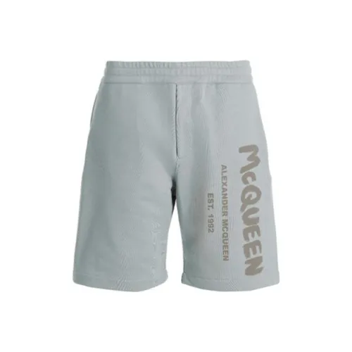 Alexander McQueen Повседневные шорты Мужские Светло-синие