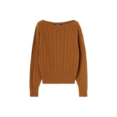 Loro Piana Темно-верблюжий Женские Свитеры