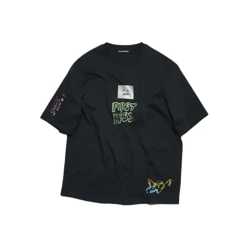 ACNE STUDIOS SS23 Рукав с оборванным плечом T-рубашка Женская Черная