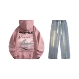 Set (Пыльно-розовый Стандартное издание + Винтажные синие Джинсы)