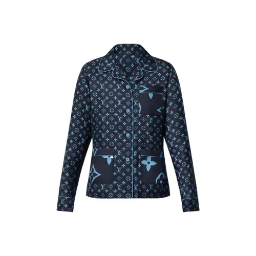 LOUIS VUITTON FW22 Рубашка Женская Синяя