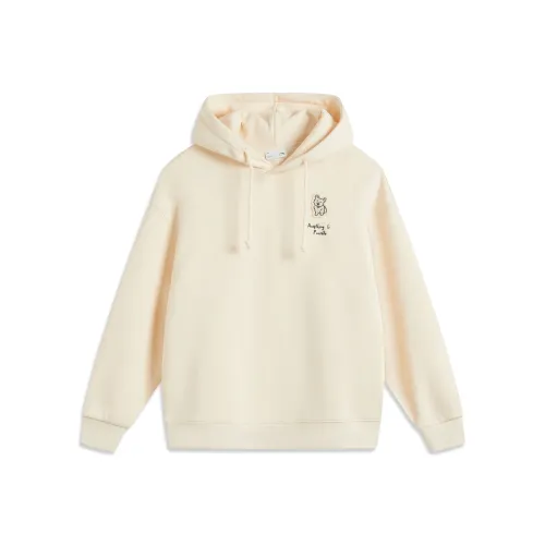 LINING Sports Fashion Collection Лебединый белый Женские Толстовки