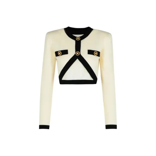 BALMAIN Крем Женские Свитеры