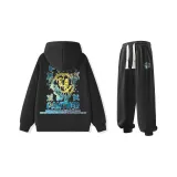 Комплект одежды (Черный свитшот + Черные спортивные штаны)