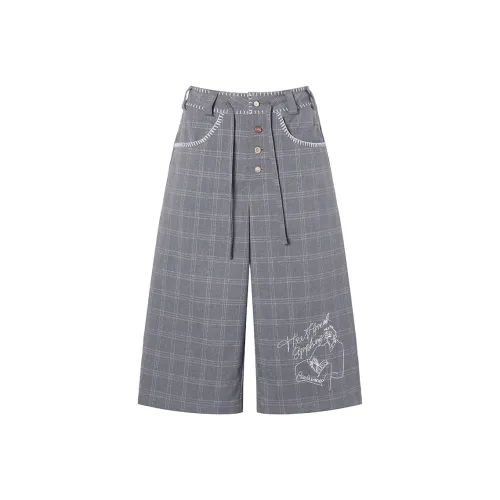 ROCAWEAR Повседневные шорты унисекс серая клетка