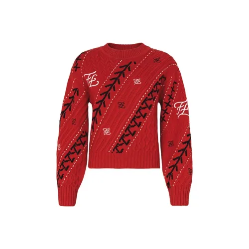 FENDI Красный Женские Кашемировые Свитеры