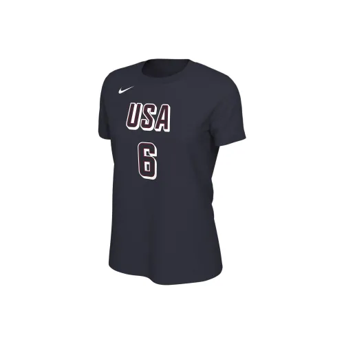 nike USA Basketball Olympic Team Series Стандартная T-рубашка Женская Университетский Морской