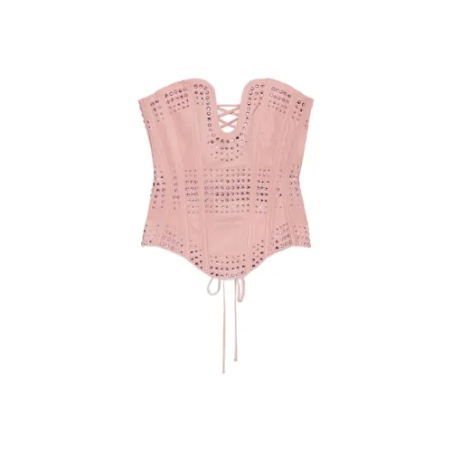 GUCCI FW21 Без бретелек Топ Женский Розовый