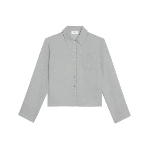 CELINE Серо-голубые Женские Рубашки