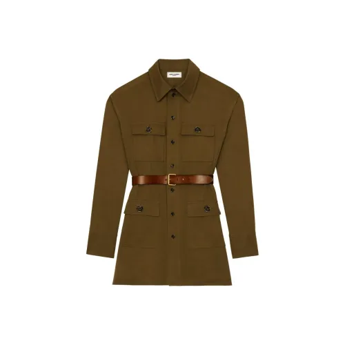 SAINT LAURENT Рубашка Женская Коричневая